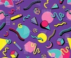 Colorful 90s Seamless Pattern