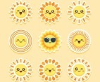 Cute Sun Sticker Collection