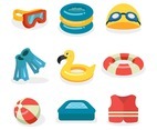 Swimming Flat Icon in Summer