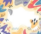 Variety of Cute Shapes Abstract Background