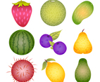 Fruits Icon Template Set