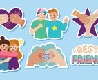 Friendship Day Sticker Set