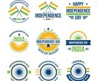 India Independence Badge Set