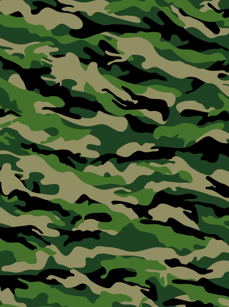 Military Camouflage Seamless Pattern Blue Color Vector