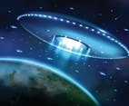 Alien Invasion on Earth with UFO Mothership Concept