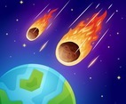 Meteor Falling to the Earth