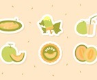 Melon Fruit Sticker