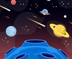 Outer Space UFO Background