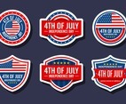 4th of July Sticker Set Badges