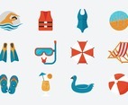 Swimming Pool Party in Summer Icon