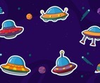 Colorful UFO Background
