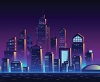 Futuristic Skyline City Background