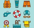 Swimming Kit Icons