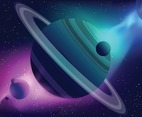 Realistic Planet and Space Scene Background