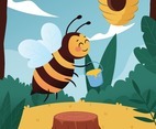 Cute Honey Bee Protection Concept
