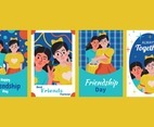Happy Friendship Day Card Template Set