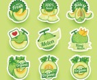 Fresh Melon Fruit Sticker Collection