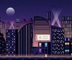 Night Cityscape Background