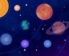 Space Background with Planets