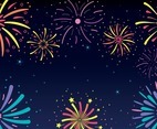 Firework Party in The Sky Background