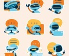 Artificial Intelligence Chatbot Stickers Collection