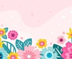 Blooming Flower Colorful Doodle Background