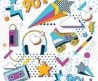 90s Icons with Colorful Style