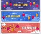 Mid autumn banners with Lantern