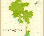 Los Angeles City Map On Paper
