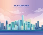 Modern Skyscrapers on the Horizon Background