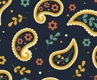 Colorful Paisley Bandana Seamless Pattern Background