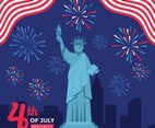 Statue of Liberty on 4th July Celebration