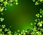 Realistic Clover Field Leaves Background