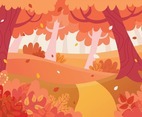 Flat Autumn Background