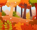 Forest Scenery in Autumn Season