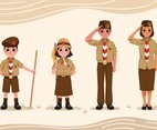 Pramuka Boyscout Characters Concept