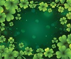Clover Background with Green and Gold Color