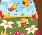 Cute Honey Bee Protection Concept