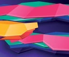 3D Geometric Shapes with Colourful Abstract