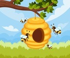Honey Bee Protection Cartoon