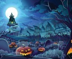Halloween Night Scenery Concept