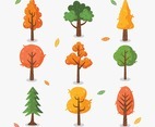 Autumn Trees Icon Collection