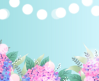 Blue and Pink Hydrangea Flower Background