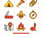 Indonesian Boy Scout Activity Icon Pack Called Pramuka