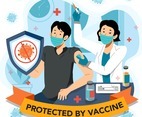 Proud Man Get Protected After Vaccine