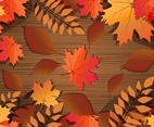 Warm Leaves Floral Autumn Background