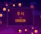 Chuseok Festival with Dark Background