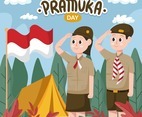 Happy Pramuka Day Concept