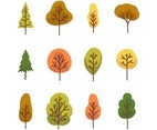 Autumn Tree Set Icons