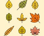 Autumn Leaves Icons Set